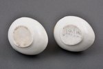 figurine, pair of saltcellars, Chicken, porcelain, Riga (Latvia), M.S. Kuznetsov manufactory, the 20...