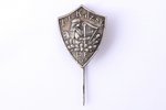 badge, The 1st Lejaskurzeme Song Festival in Liepāja, Latvia, 1928, 29.8 x 22.8 mm, 2.2 g...