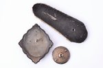 badge, Frontier troops with a leather element, Nr. 133, silver, Latvia, 1991, 49.7 x 42.4 mm, 20.19...
