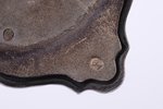 badge, Frontier troops with a leather element, Nr. 133, silver, Latvia, 1991, 49.7 x 42.4 mm, 20.19...