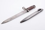 bayonet, Model 1895, for the Mannlicher rifle, total length 36 cm, blade length 24.6 cm cm, Austria-...