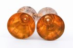 pair of little glasses, silver, 875 standard, total weight of items 55.9 g, engraving, gilding, h 6....