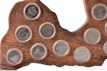 full set of 24 commemorative coins: 1 lats, 2001-2013, Latvia, with a decorative stand...