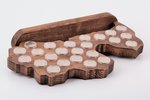 full set of 24 commemorative coins: 1 lats, 2001-2013, Latvia, with a decorative stand...