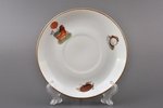 tea pair, Children's series, porcelain, M.S. Kuznetsov manufactory, Riga (Latvia), 1934-1936, h (cup...