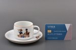 tea pair, (small size), Children's series, porcelain, M.S. Kuznetsov manufactory, Riga (Latvia), 193...