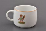 tea pair, (small size), Children's series, porcelain, M.S. Kuznetsov manufactory, Riga (Latvia), 193...