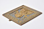 icon, Saint Nicholas the Wonderworker, copper alloy, 1-color enamel, Russia, the border of the 19th...