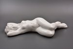 figurine, Nude, porcelain, Riga (Latvia), USSR, sculpture's work, by Elza Švalbe-Matvejeva, 1961, 38...
