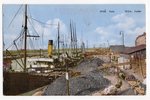 postcard, Riga port. Litho view. Posted in 1928, Latvia, 20-30ties of 20th cent., 14х9 cm...