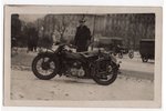 photography, Riga, motorcycle, Latvia, 20-30ties of 20th cent., 14х9 cm...