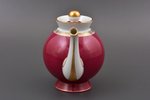 teapot, porcelain, M.S. Kuznetsov manufactory, Riga (Latvia), 1934-1936, h (with lid) 14 cm, second...