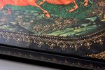 case, lacquer miniature, Palekh "Troika", USSR, Russian Federation, the border of the 20th and the 2...