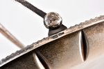 candy-bowl, silver, 875 standard, 99.95 g, 15.7 x 10.7 cm, h (with handle) 10.3 cm, Tallinn Jewelry...