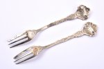 set of 2 dessert forks, silver, 800 standard, total weight of items 39.50 g, 14.3 cm, Germany...
