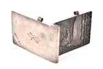 notebook with pencil, silver, folk motif, 875 standard, weight of silver cover 29.9 g, 7.1 x 4.6 cm,...