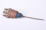badge, 75 years of the "Revaler Liedertafel" singing society, Estonia, 1929, 37.9 (74.5) x 19 mm...