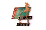 badge, Opening of the Biķernieku trase, Latvia, USSR, 1966, 34 x 28 mm...