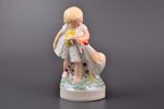 figurine, A girl with a chicken ("Sunflower"), porcelain, Riga (Latvia), USSR, Riga porcelain factor...