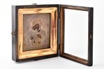 icon, Vladimir icon of the Mother of God, in icon case, board, painting, brass oklad, Russia, the 19...