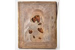 icon, Vladimir icon of the Mother of God, in icon case, board, painting, brass oklad, Russia, the 19...