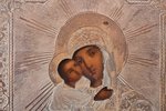 icon, Vladimir icon of the Mother of God, in icon case, board, painting, brass oklad, Russia, the 19...
