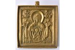 icon, Our Lady of the Sign (Orante), copper alloy, Russia, the 19th cent., 5.8 x 5 x 0.5 cm, 53 g....