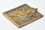icon, the Mother of God (Strastnaya), copper alloy, 1-color enamel, Russia, 9.9 x 8.6 x 0.4 cm, 246...