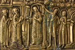 icon, Protection of the Mother of God, copper alloy, Russia, the 19th cent., 19.9 x 11.2 x0.3 cm, 27...
