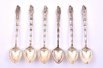 set of 6 coffee spoons, silver, 875, 900 standard, total weight of items 79.45 g, 10.5 cm, Vietnam,...