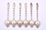 set of 6 coffee spoons, silver, 875, 900 standard, total weight of items 79.45 g, 10.5 cm, Vietnam,...