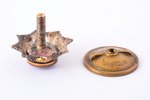 miniature badge, 2nd Ventspils infantry regiment (with motto "Visu par Latviju"), 2nd variation, Lat...