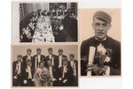 photography, 3 pcs., corporation, Latvia, 20-30ties of 20th cent., 13.8х8.8  13.6х8.6 cm...