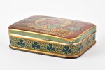 candy box, "Malt candies", Iļģuciems Brewery, Riga, metal, Latvia, Russia, the beginning of the 20th...