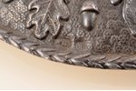 sakta, sudrabs, 875 prove, 14.75 g., izstrādājuma izmērs 6.7 x 6.7 cm, dzintars, 20 gs. 20tie gadi,...