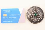 sakta, sudrabs, 875 prove, 16.41 g., izstrādājuma izmērs Ø 6.4 cm, 20 gs. 20tie gadi, Latvija...
