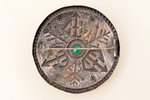 sakta, sudrabs, 875 prove, 16.41 g., izstrādājuma izmērs Ø 6.4 cm, 20 gs. 20tie gadi, Latvija...