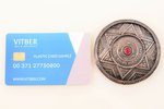 sakta, sudrabs, 875 prove, 13.09 g., izstrādājuma izmērs Ø 6.7 cm, 20 gs. 20tie gadi, Latvija...