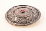 sakta, sudrabs, 875 prove, 13.09 g., izstrādājuma izmērs Ø 6.7 cm, 20 gs. 20tie gadi, Latvija...