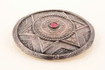 sakta, sudrabs, 875 prove, 13.09 g., izstrādājuma izmērs Ø 6.7 cm, 20 gs. 20tie gadi, Latvija...