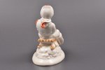 statuete, Meitene uz kamanām, porcelāns, Rīga (Latvija), PSRS, Rīgas porcelāna rūpnīca, modeļa autor...