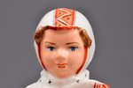 statuete, Meitene uz kamanām, porcelāns, Rīga (Latvija), PSRS, Rīgas porcelāna rūpnīca, modeļa autor...