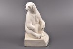 statuete, grāmatu turētājs, Polārlācis uz ledus gabala, porcelāns, Rīga (Latvija), PSRS, Rīgas porce...