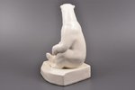 statuete, grāmatu turētājs, Polārlācis uz ledus gabala, porcelāns, Rīga (Latvija), PSRS, Rīgas porce...