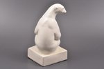 statuete, grāmatu turētājs, Polārlācis uz ledus gabala, porcelāns, Rīga (Latvija), PSRS, Rīgas porce...