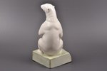statuete, grāmatu turētājs, Polārlācis uz ledus gabala, porcelāns, Rīga (Latvija), PSRS, Rīgas porce...