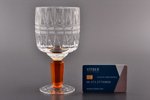 6 glāžu komplekts, Olimpiāde 80, "Olimpiskā lāpa", PSRS, 20. gs. 70-80tie gadi, h 16.3 cm, Gusjhrust...