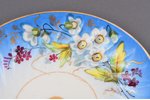 tējas pāris, porcelāns, I. E. Kuzņecova fabrika pie Volhovas, roku gleznojums, Krievijas impērija, 1...