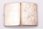 etvija, sudrabs, 84 prove, 158.40 g, māksliniecisks gravējums, 10.5 x 8 x 1.75 cm, 1896-1907 g., Mas...