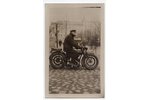fotogrāfija, Rīga, motocikls, Latvija, 20. gs. 20-30tie g., 13.8х8.8 cm...